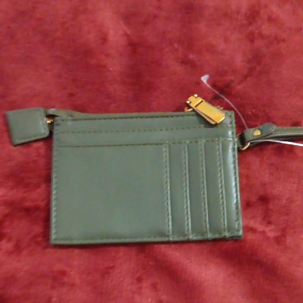 House of Harlow 1960 Olive Wristlet with Gold Logo - Picture 3 of 6